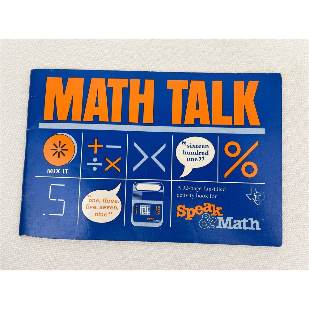 Math Talk‎ 21 Page Booklet Speak & Math Texas Instruments Home School
